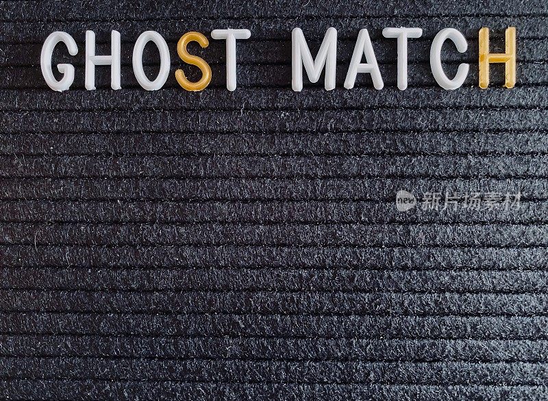 带有复制空间的公告文本:Ghost match